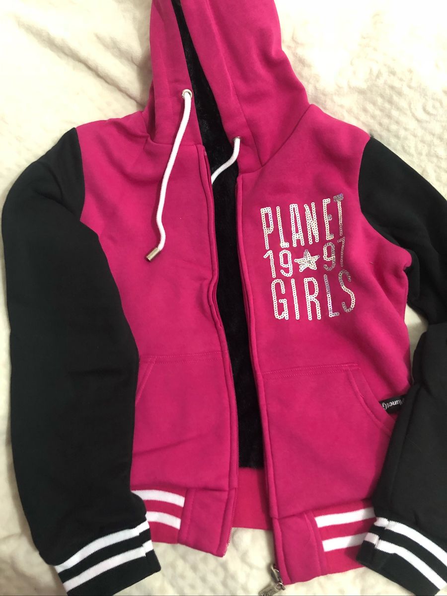 blusa de frio feminina planet girl dupla face