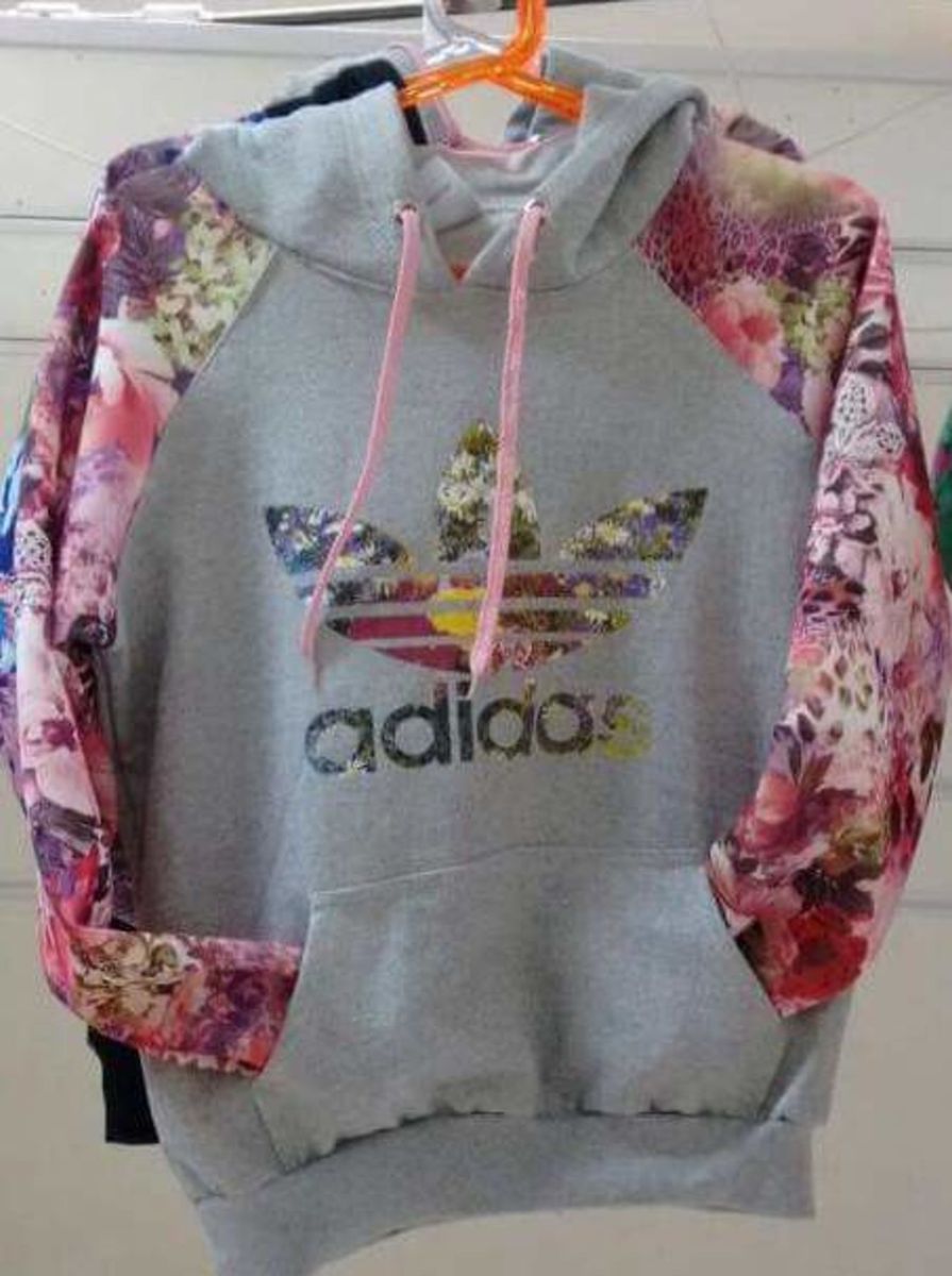 moletom adidas floral