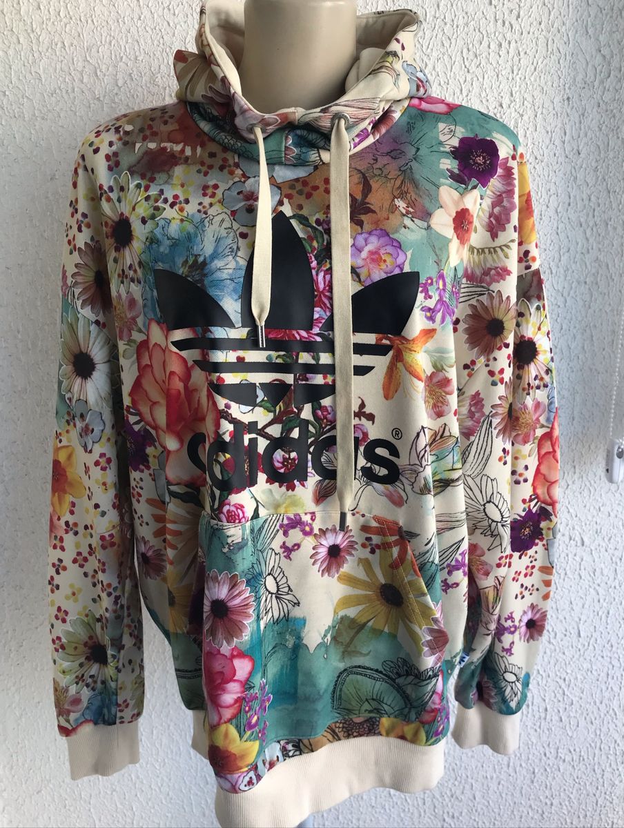 moletom feminino adidas florido