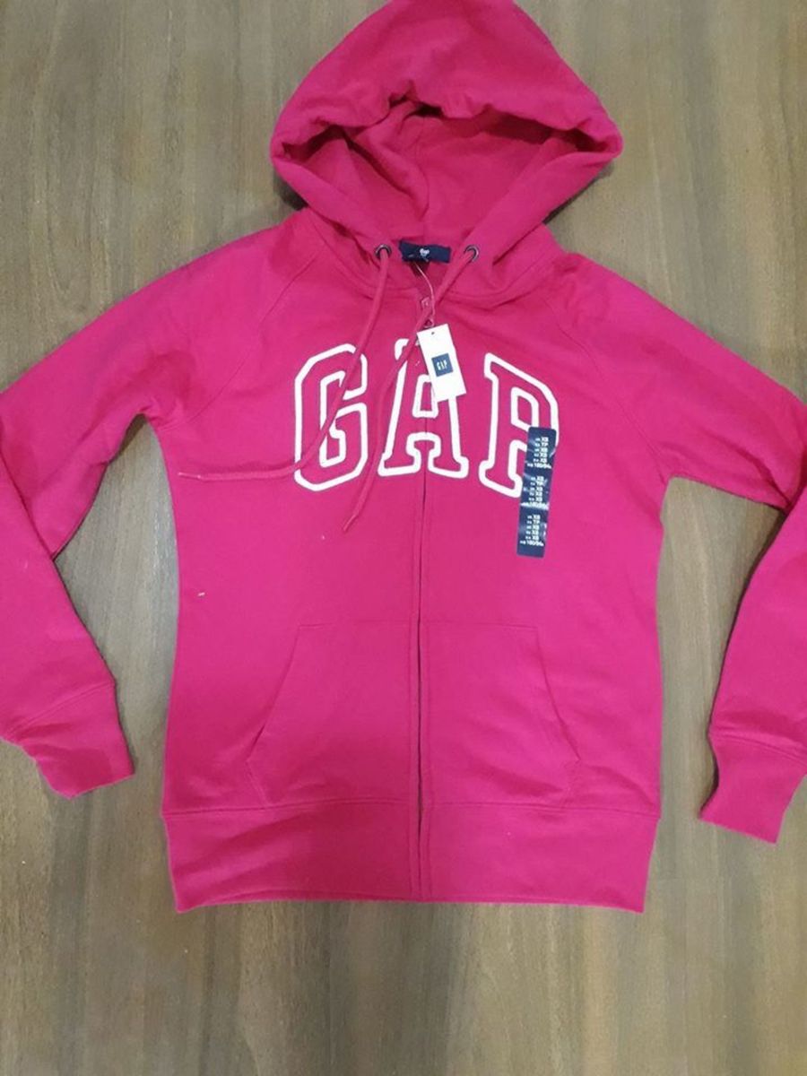 Moletom Gap Rosa Médio com Zíper em Pp | Blusa Feminina Gap Nunca Usado 19514841 | enjoei