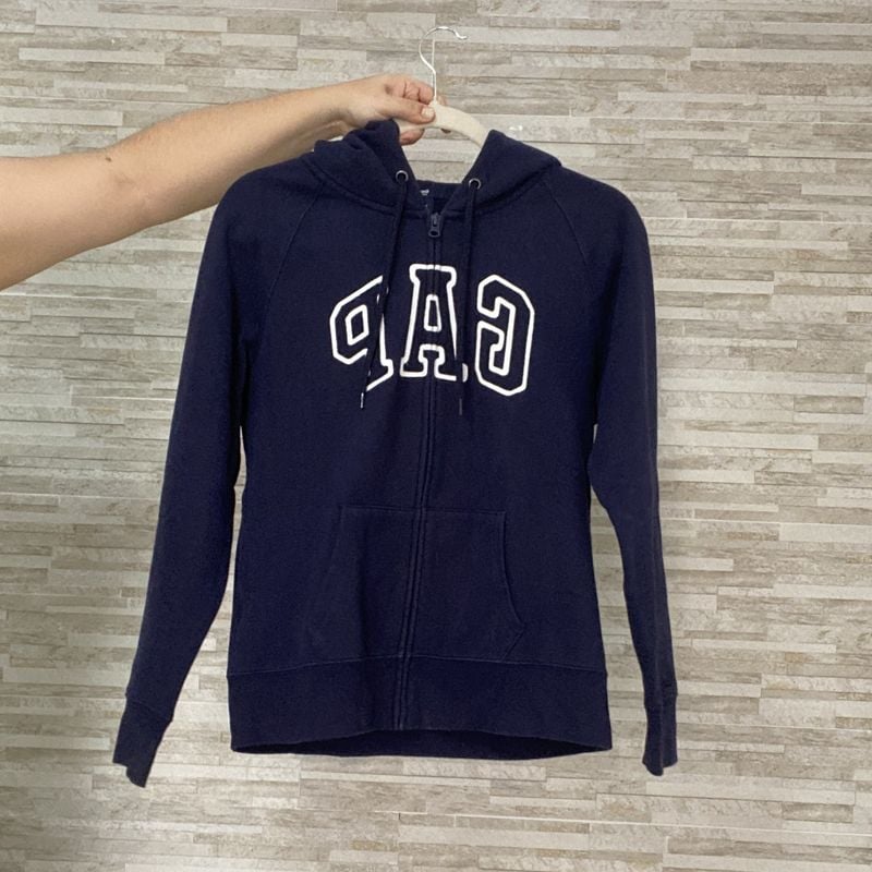 Moletom Gap Tamano M Feminino Azul Marinho Gap Usado