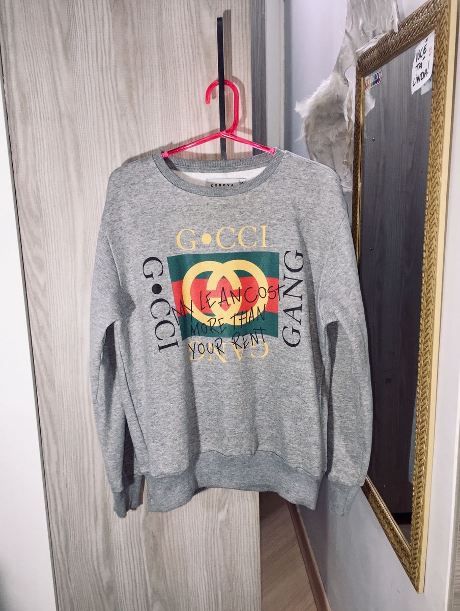 moletom gucci cinza