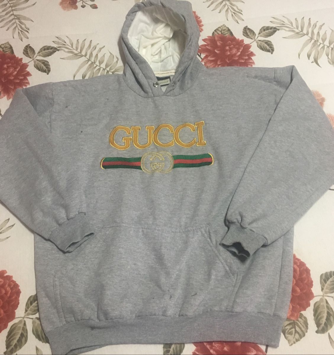 moletom gucci cinza