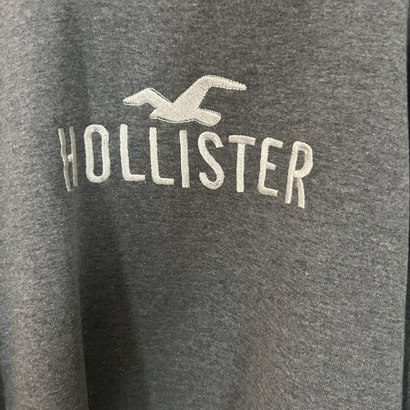 Moletom best sale hollister cinza