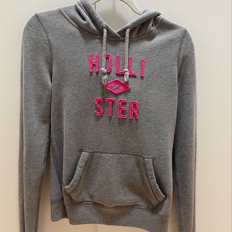 Moletom best sale hollister cinza