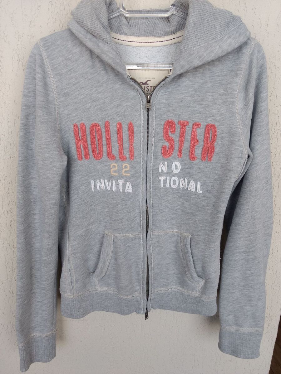 moletom hollister cinza