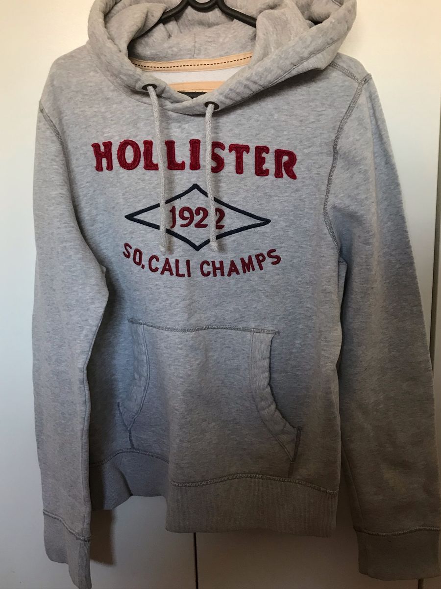 Moletom Hollister Cinza | Casaco Masculino Hollister Usado 35955927 | enjoei