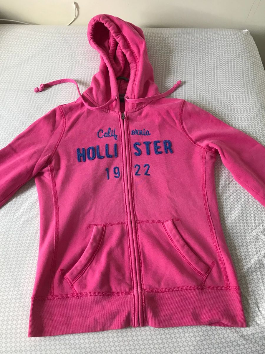 moletom rosa hollister