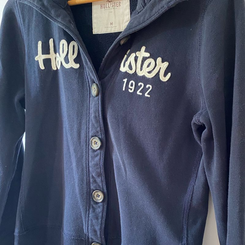 Jaqueta Moletom Hollister De Botao Moletom Feminino Casaco De
