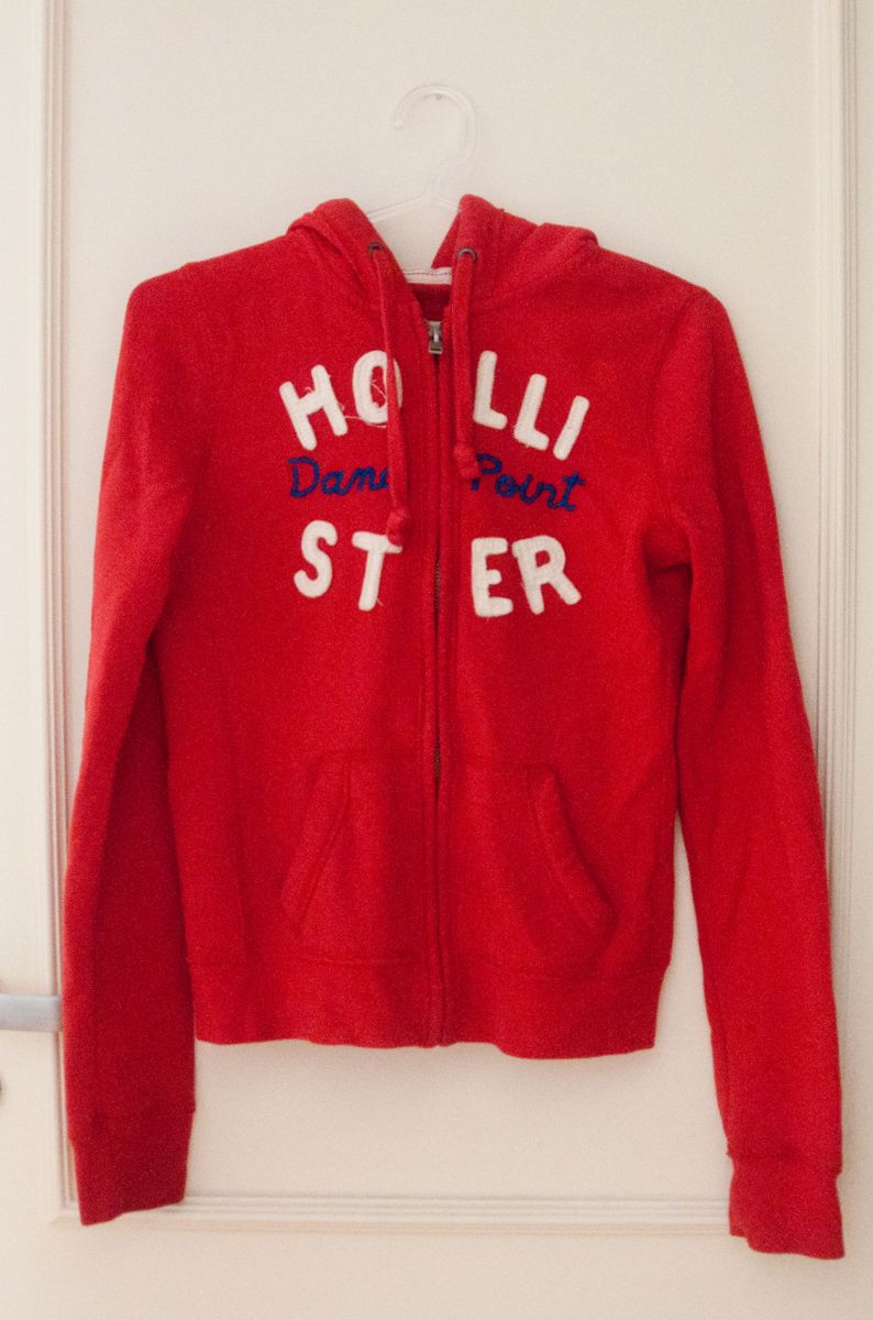 moletom hollister vermelho