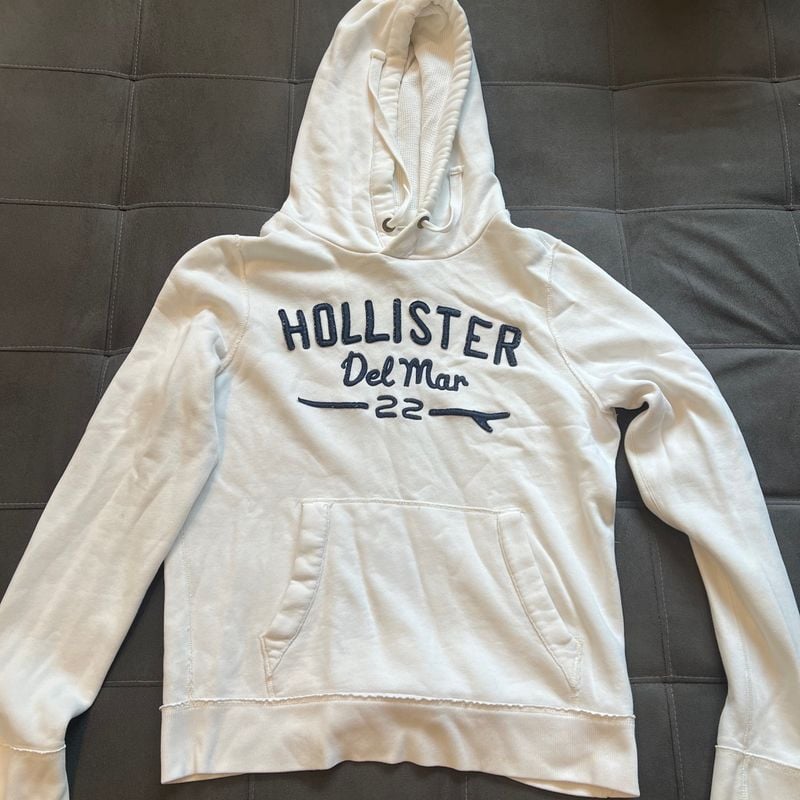 Hollister Branco Casaco Moletom Hollister Abercrombie Casaco Da