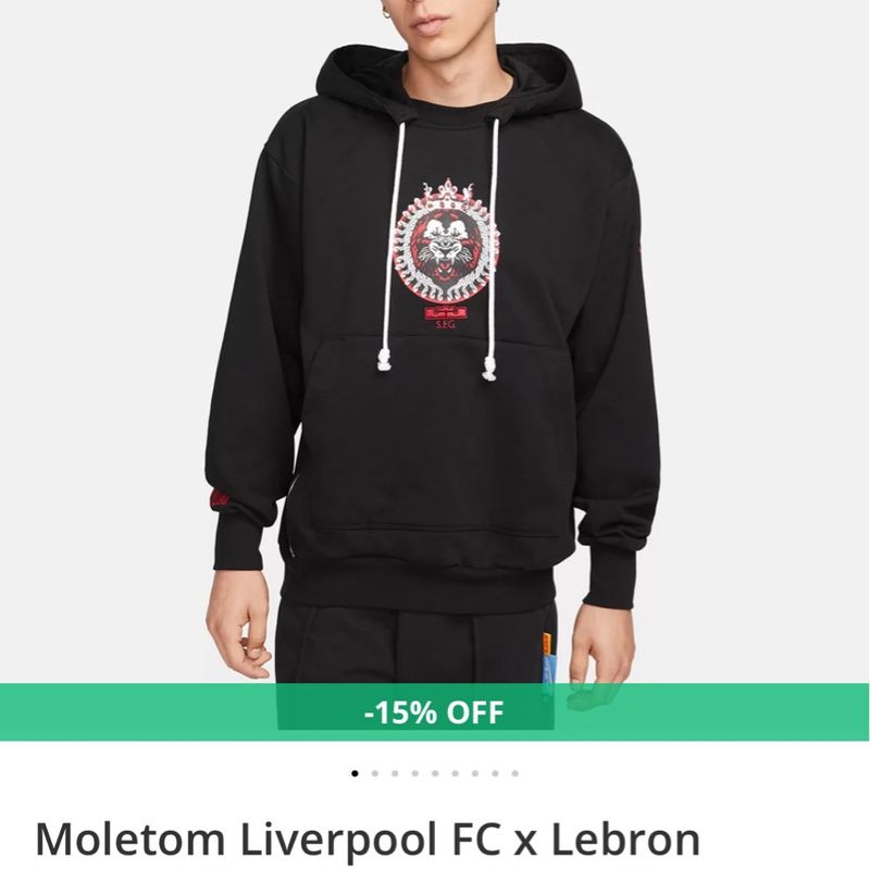 Liverpool Fc Nike Lebron Hoodie Black Top Liverpool Fc Hoodie New