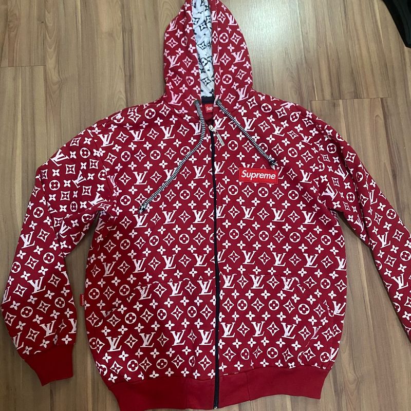 Moletom rosa masculino store supreme