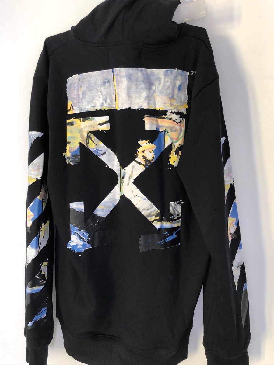 Off white oil painting hoodie sale