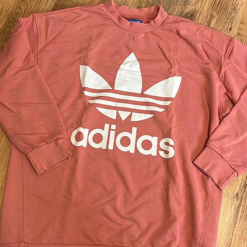 Moletom feminino best sale adidas rosa