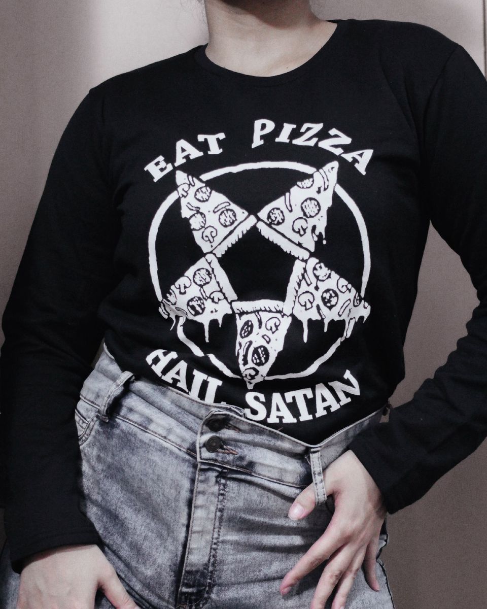 Moletom Pentagrama Pizza Pizzagram | Blusa Feminina Corpse Nunca Usado 46930485 | enjoei