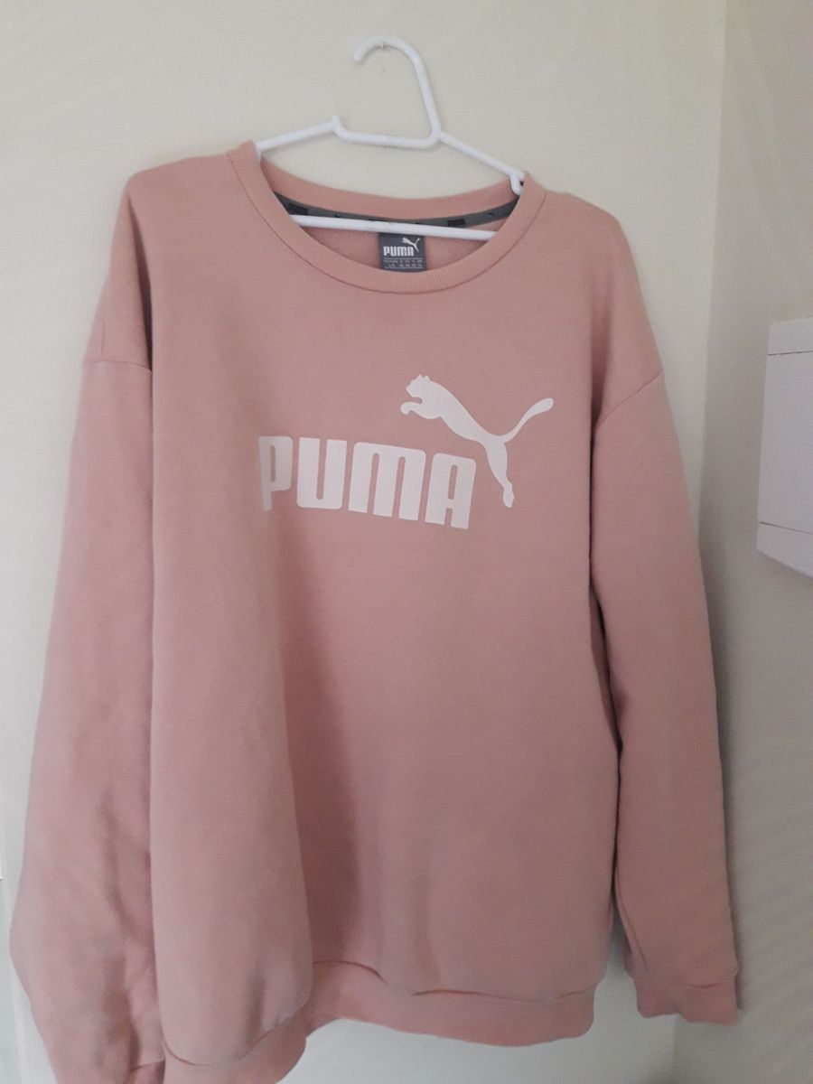moletom puma rosa bebe