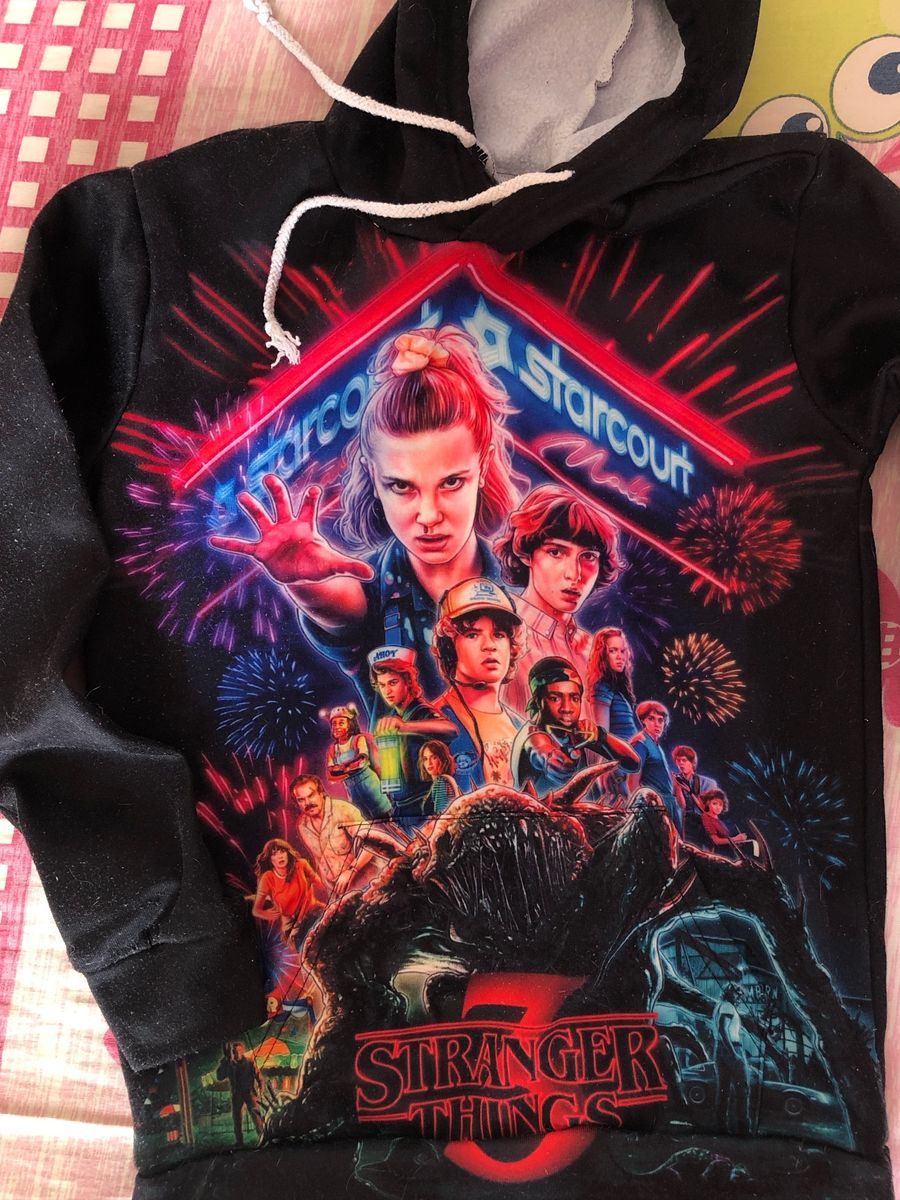 Moletom Stranger Things Temp Com Bolso Capuz Imagem Na Frente E Atr S Blusa Feminina