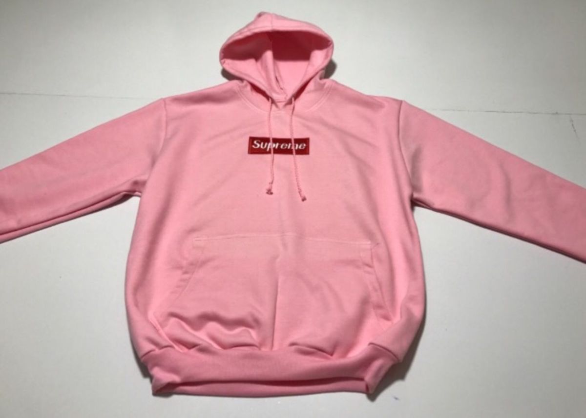 moletom supreme rosa original