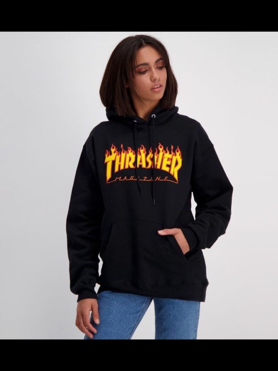 thrasher moletom preto