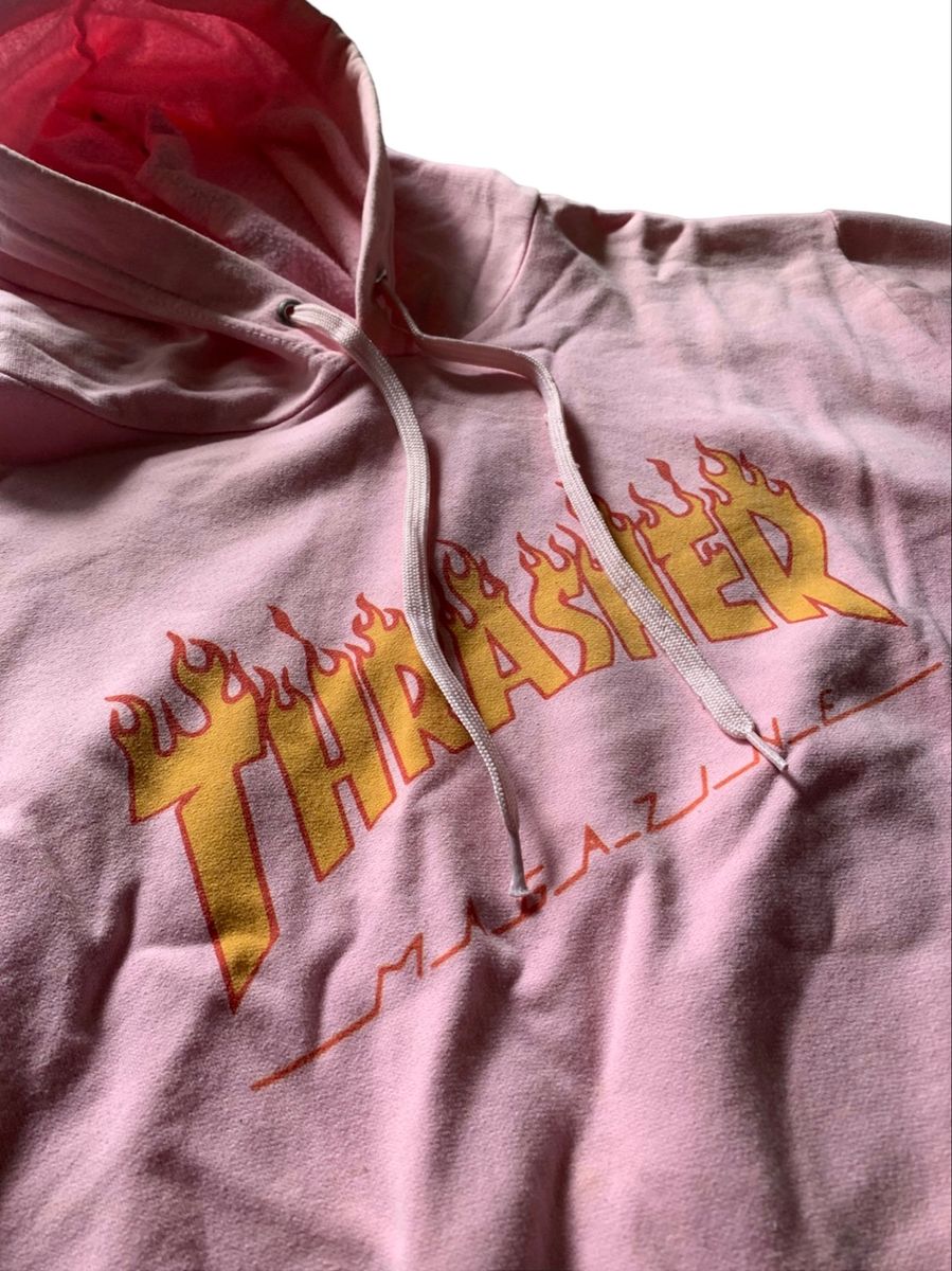 Moletom da best sale thrasher rosa