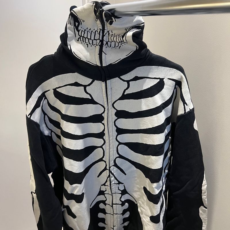 Casaco Moletom Moletom Caveira Masculino Moletom Canguru Caveira
