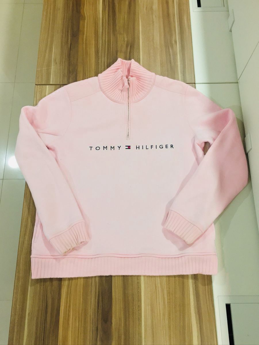 moletom tommy hilfiger rosa