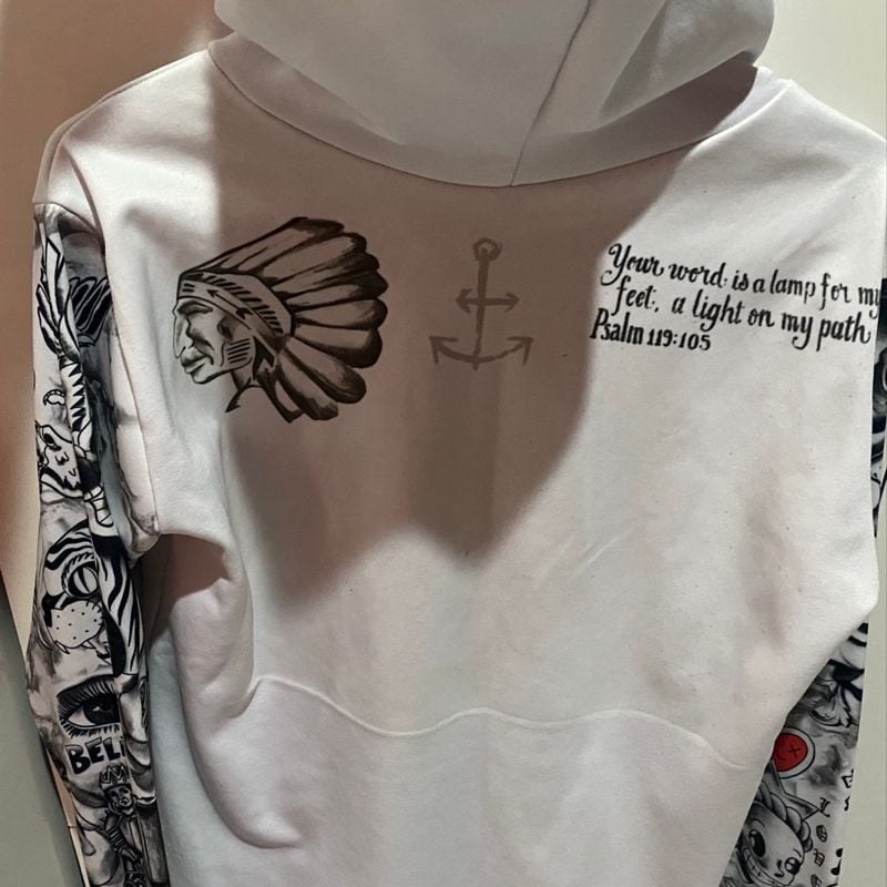 Moletom Unissex Branco Justin Bieber Tatuagens Corpo Todo Allmadas Seminovo  Casaco Feminino Allmadas Usado 90180687 enjoei