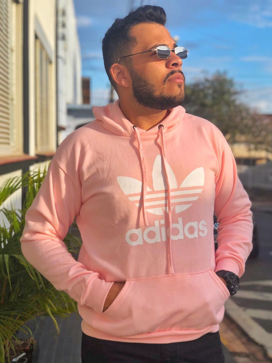 moletom masculino adidas rosa