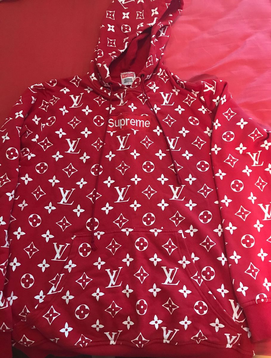 moletom supreme e louis vuitton