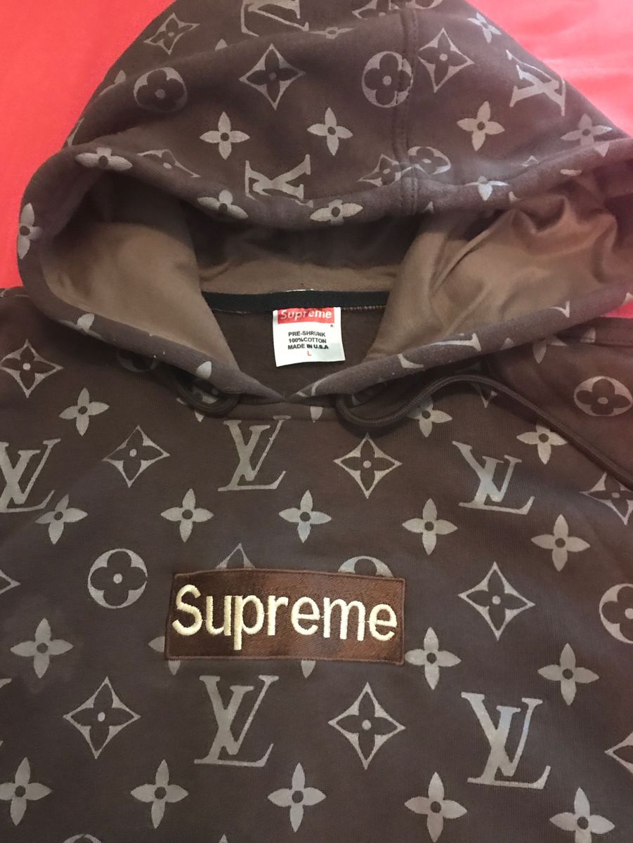 louis vuitton e supreme moletom