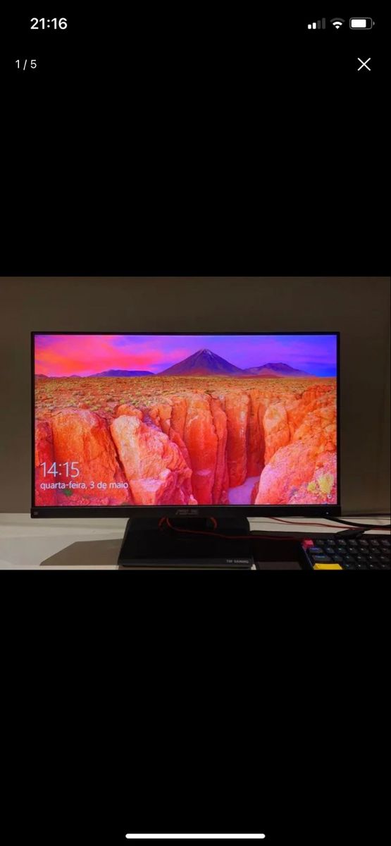 Monitor Gamer Asus 144 Hz Tuf 23.8' Ips, 144 Hz, Full Hd, 1ms, Gsync