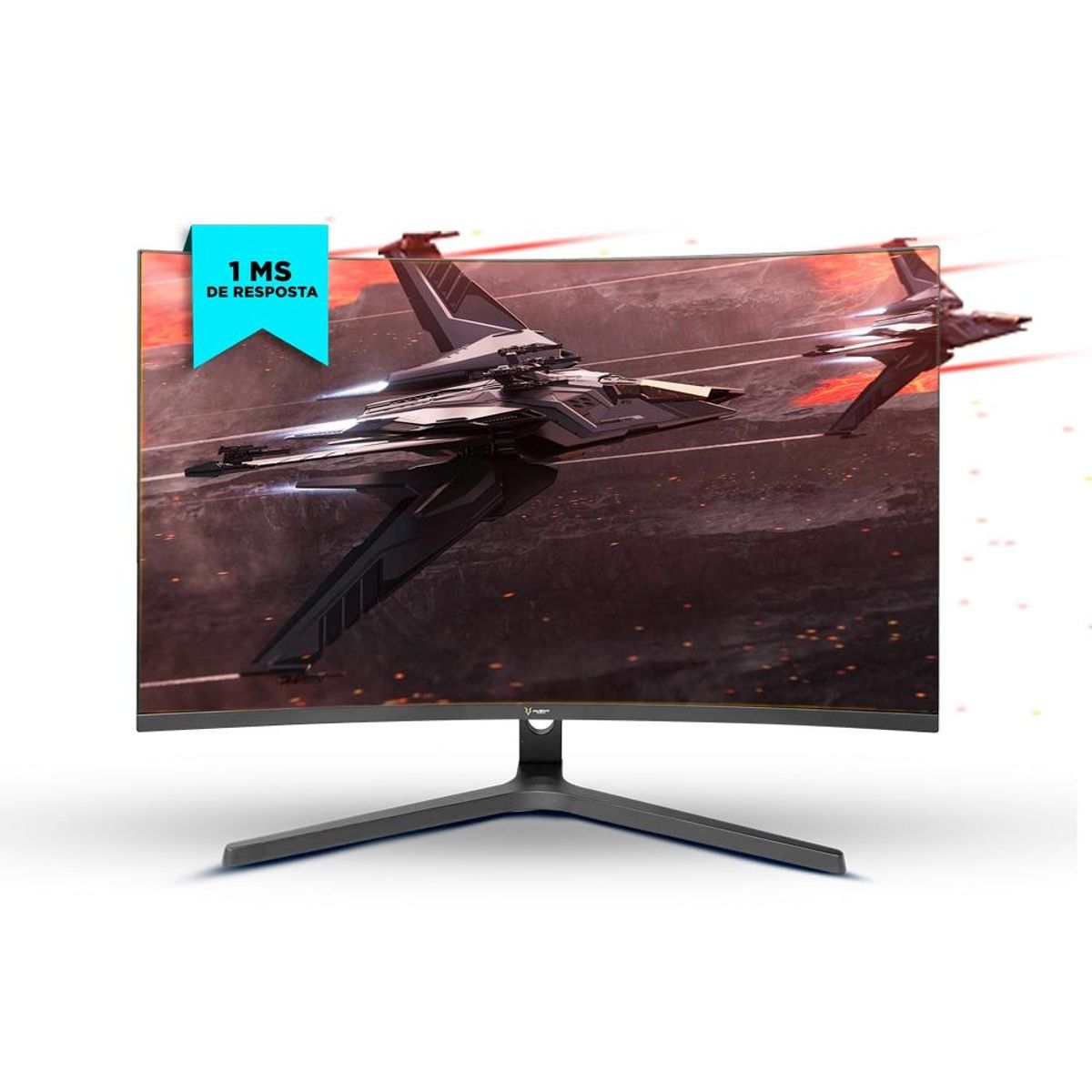 Monitor Gamer Husky 700 27 Led, Curvo Wide, Wqhd, 165hz, 1ms, Hdmi e