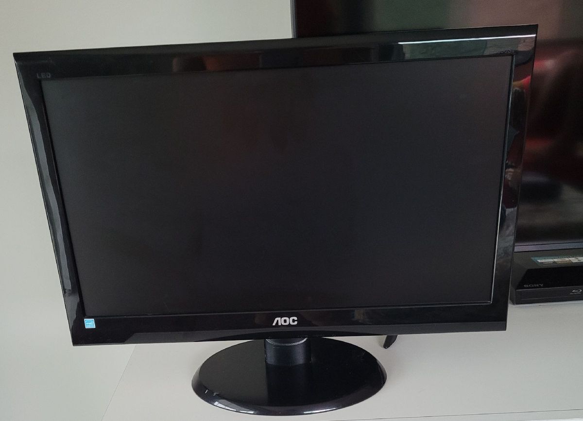 Monitor Lcd Aoc Preto TV E Display Aoc Usado Enjoei