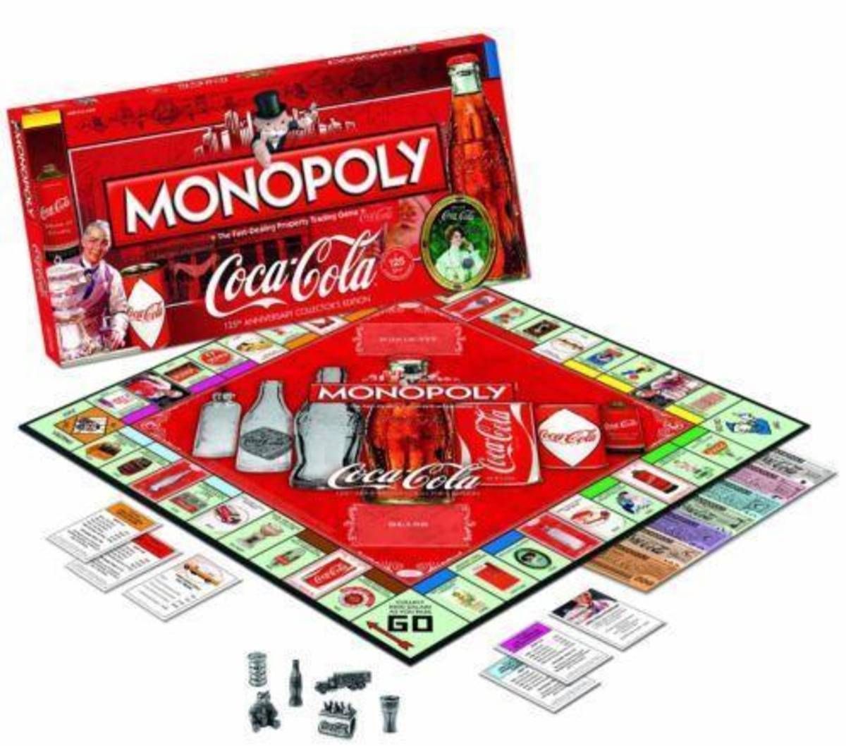 monopoly coca cola banco imobiliário colecionador raro - tabuleiro monopoly