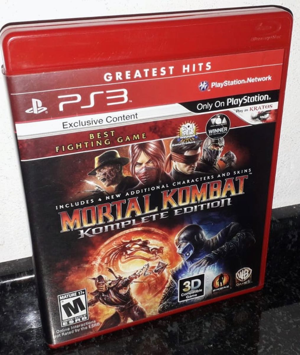 Mortal Kombat Komplete Edition Ps3 Jogo Mídia Física Original Play 3 ...