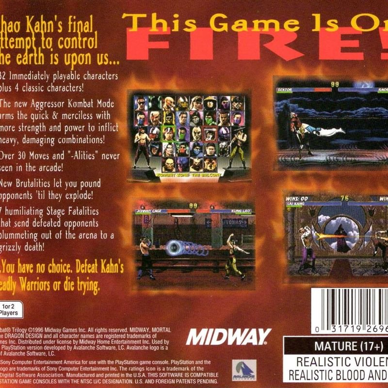 1) PSX Downloads • 4x1 - Mortal Kombat : Coletânias de Jogos em um único CD  - 3x1 cd games (PSX)