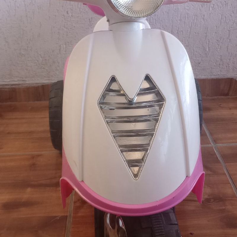 Moto Elétrica Infantil Menina Rosa e Branco, Brinquedo Usado 88849069