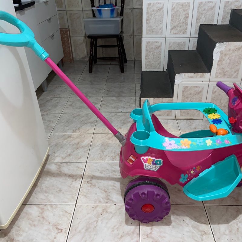 Brinquedo Bandeirante Motoca Velobaby - Rosa 357 - Martinello