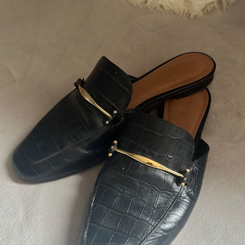 Mule Arezzo Preto Sapatilha Feminina Arezzo Usado 85479265 enjoei