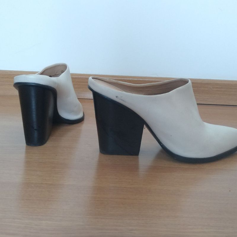 Mule Branco Arezzo Sapato Feminino Arezzo Usado 68989652 enjoei