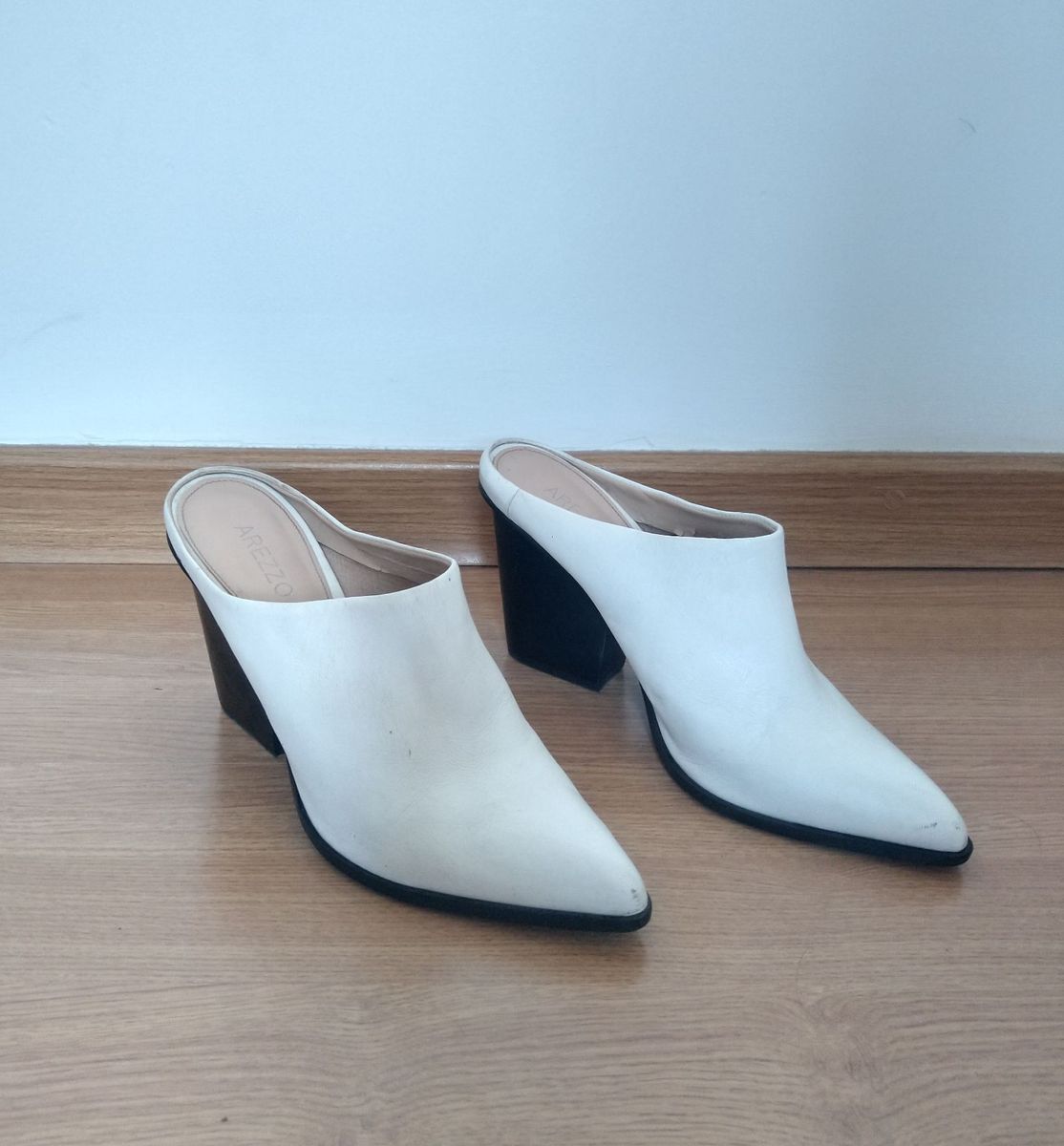 Mule Branco Arezzo Sapato Feminino Arezzo Usado 68989652 enjoei