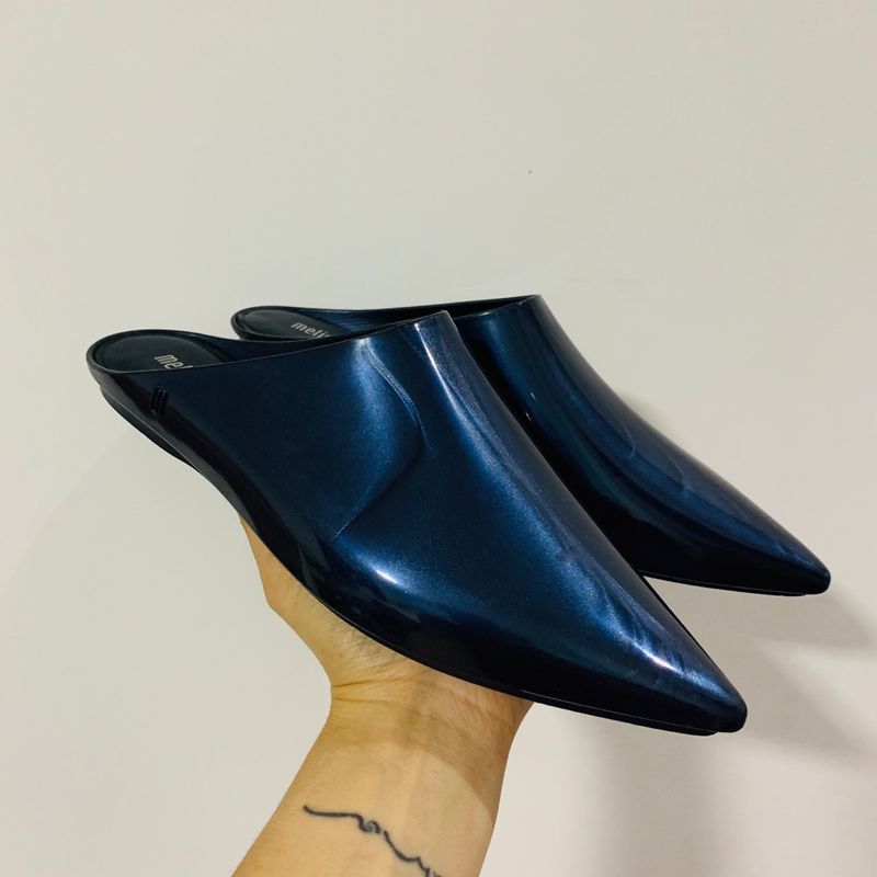 Mule Melissa Rasteira She Azul Marinho Rasteira Feminina Melissa
