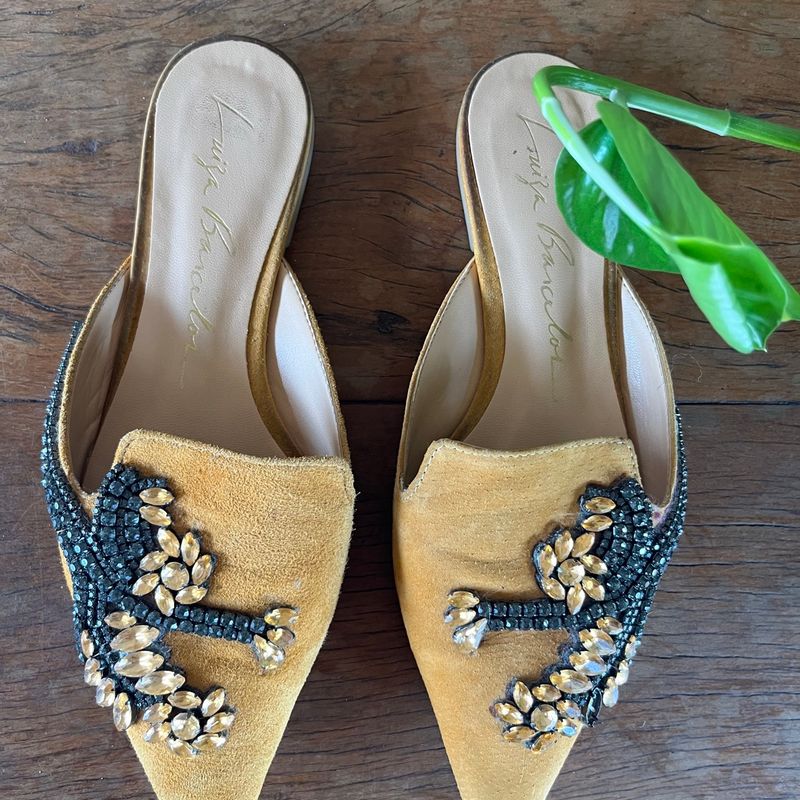 Mule Sapato Mostarda Sapato Scarpin Mostarda Mule Scarpin Mostarda