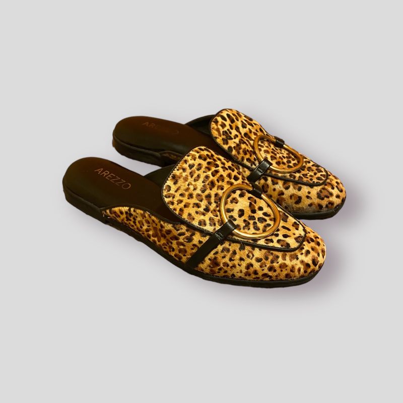 Mule Oncinha Arezzo Animal Print Sapato Feminino Arezzo Usado