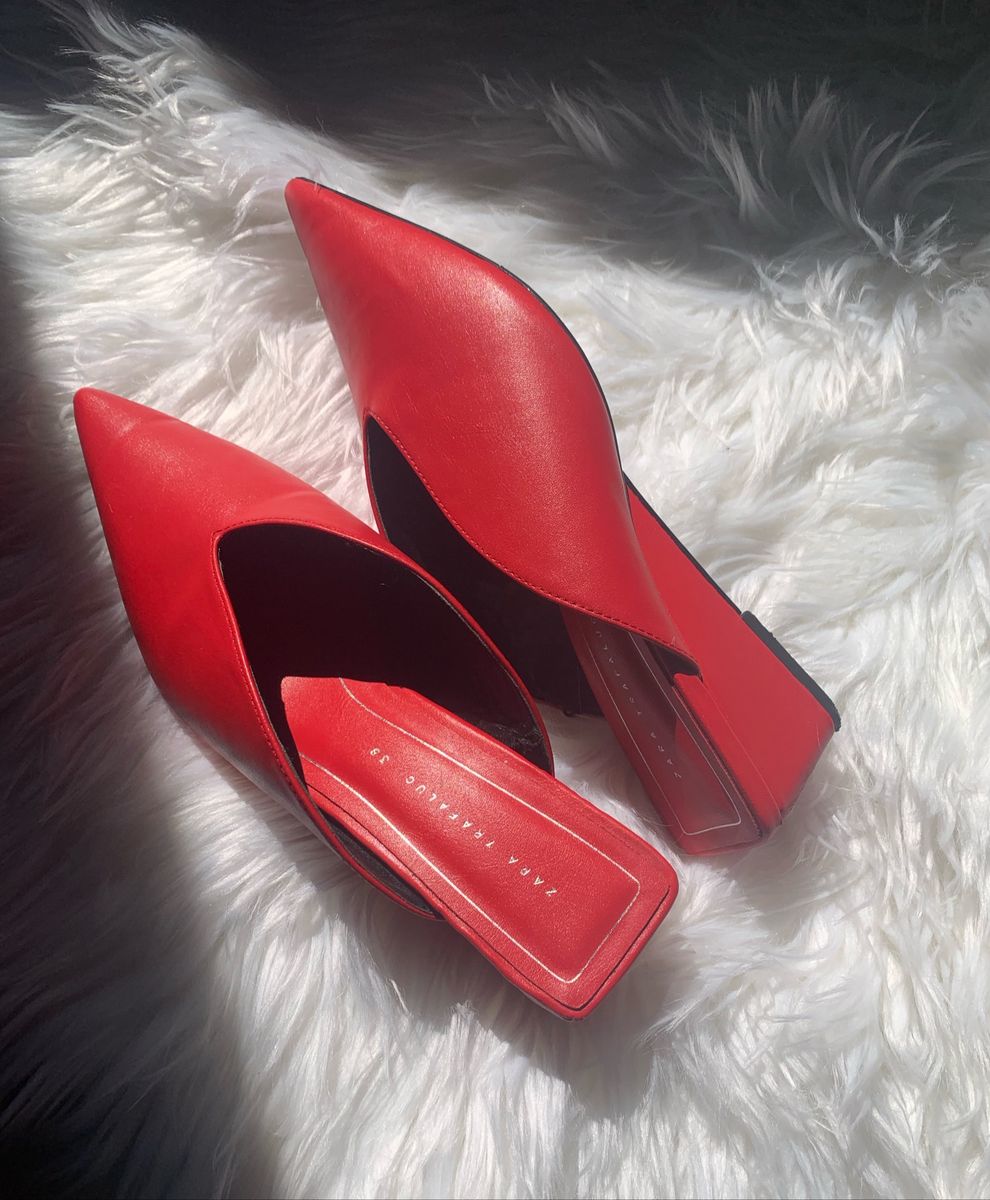 sapatos vermelhos zara
