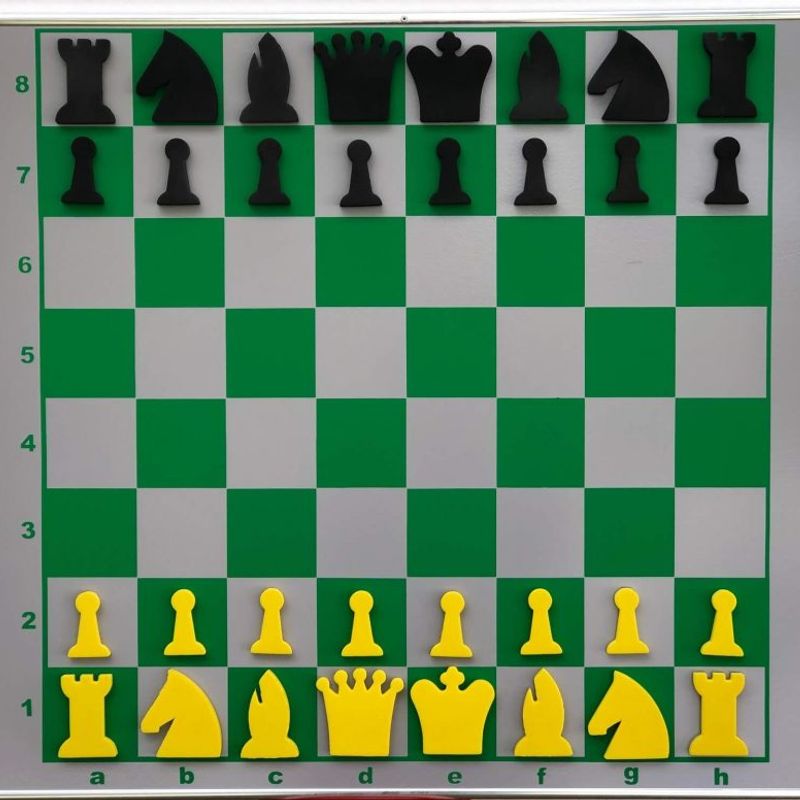 Mural Magnético Jogo de Xadrez Quadro Didático Ímã Peças em Eva Ideal para  O Ensino do Xadrez, Jogo de Tabuleiro Nunca Usado 66197483