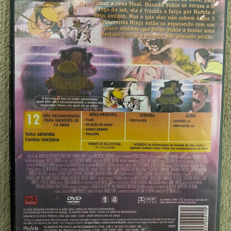 Naruto Classico Filme O Confronto Ninja no País da Neve DVD