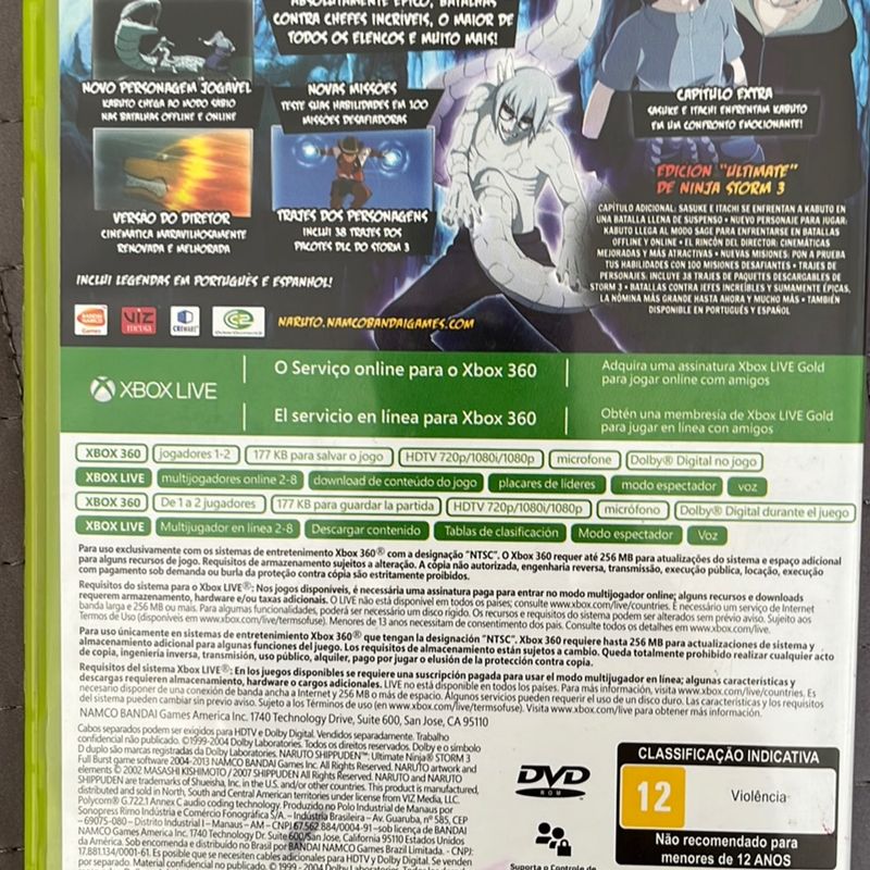 Naruto Storm 3, Jogo de Videogame Xbox 360 Usado 78993398