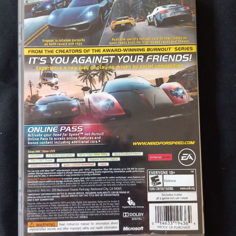 Need For Speed: Hot Pursuit - Xbox 360 - Microsoft - Jogos de